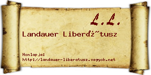 Landauer Liberátusz névjegykártya